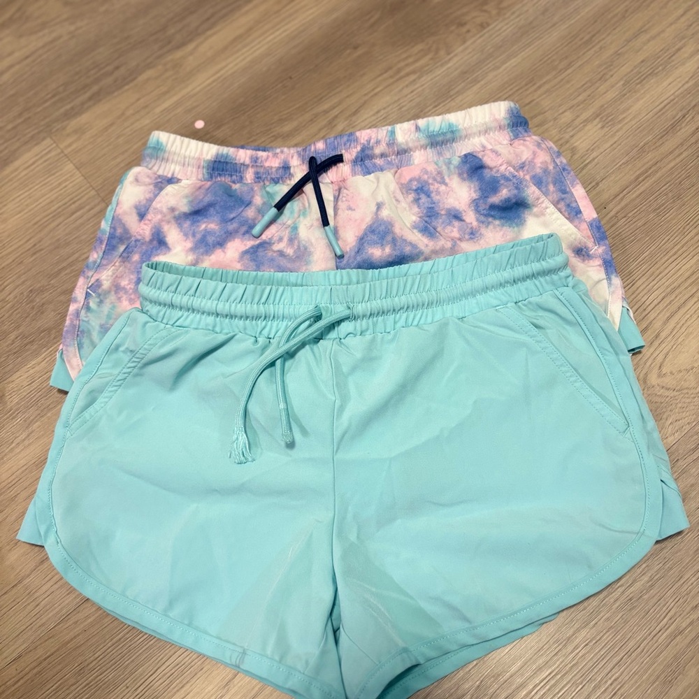 Eddie Bauer Aqua and Tie-Dye Athletic Shorts